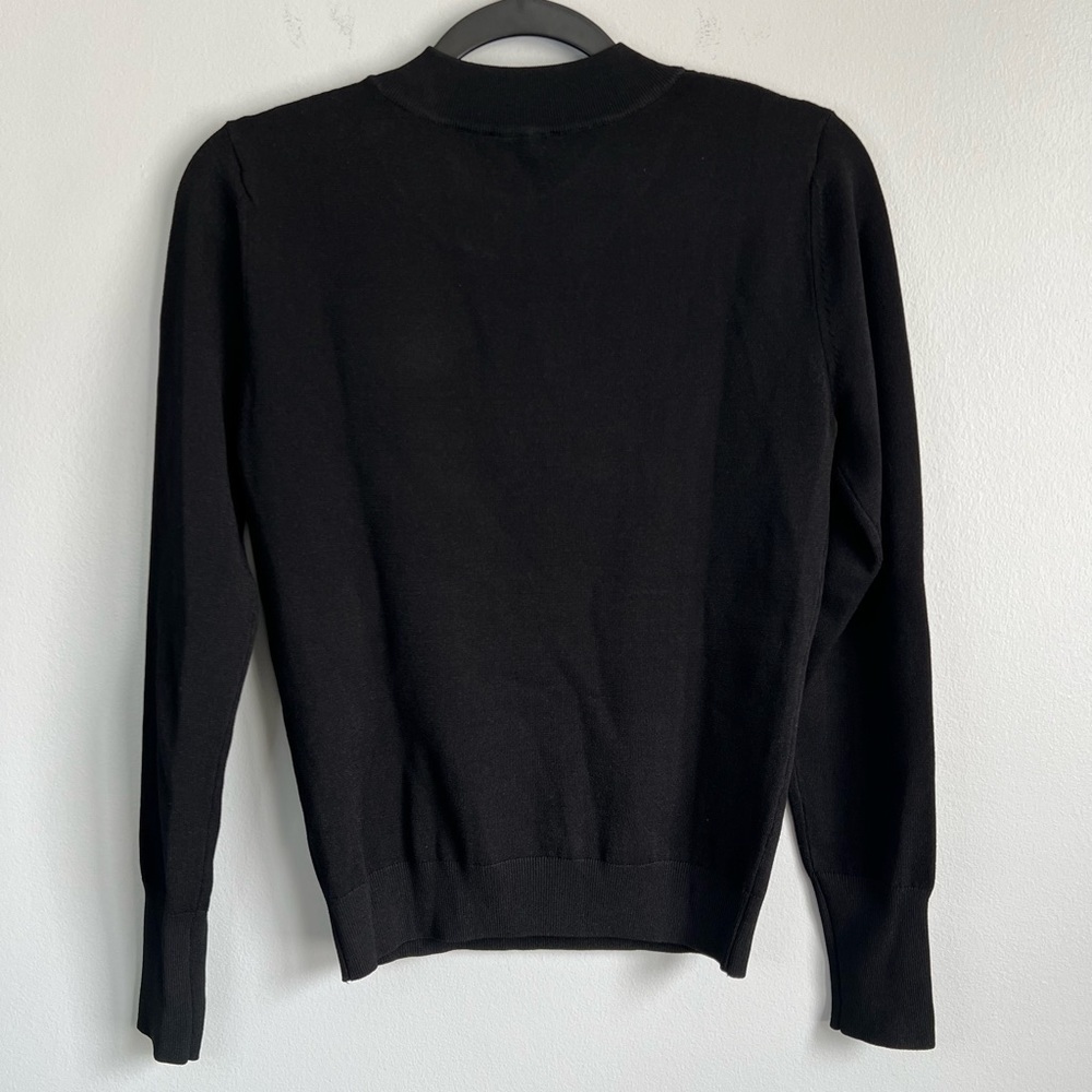 Louis Vuitton Women’s S • Black Uniform Sweater Top Silver Chain. - Picture 4 of 4